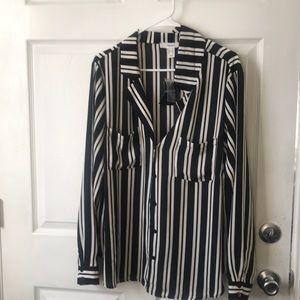 Button-down stripe shirt